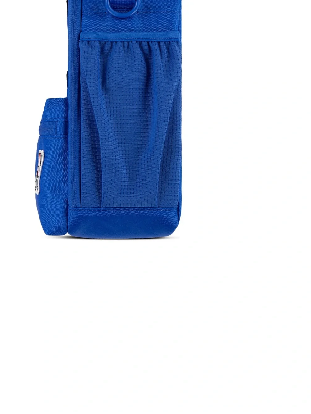 Nike Royal Blue Backpack with Light-Blue Swoosh and Yellow Smile Patch